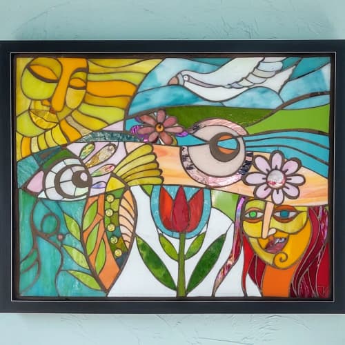 Manifesto | Mosaic in Art & Wall Decor by JK Mosaic, LLC. Item composed of glass