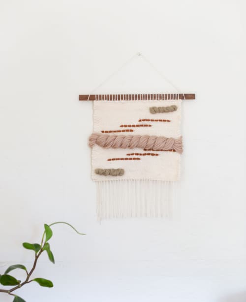 Reflect | Macrame Wall Hanging in Wall Hangings by Keyaiira | leather + fiber. Item made of walnut with wool