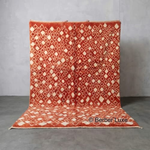 Hand Tufted Moroccan Rug, Handmade Wool Area Rug, | Rugs by Berber Luxe. Item composed of wool compatible with boho and art deco style