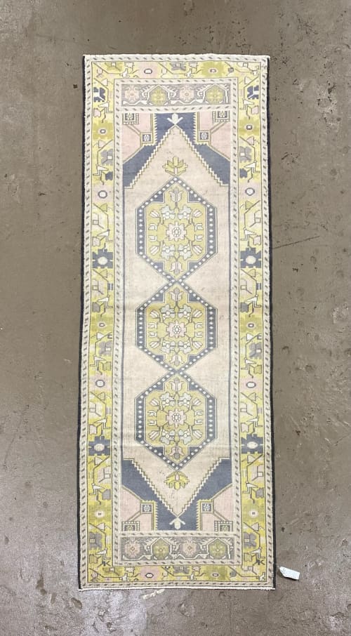 Vintage Turkish Rug Runner | 3.5 x 9.8 | Runner Rug in Rugs by Wool and Rug. Item made of wool works with boho & country & farmhouse style