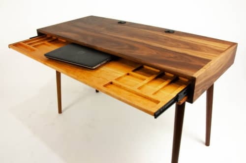 The Roland | Desk in Tables by Curly Woods. Item made of maple wood works with mid century modern style