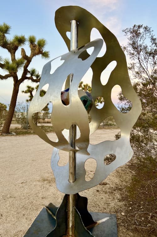 cholla catcher | Sculptures by Kelly Witmer. Item made of steel with ceramic