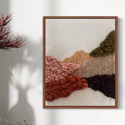 Carmela | Tapestry in Wall Hangings by Sandra P.Garcia Art. Item composed of bamboo and cotton in contemporary or japandi style