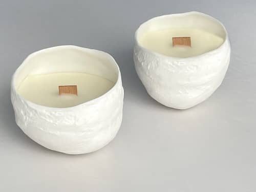 Monette Duet Candle | Candle Holder in Decorative Objects by Marie Burgos Design and Collection. Item made of ceramic