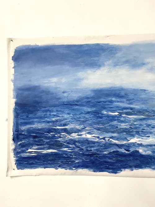 Here Come The Waves | Mixed Media in Paintings by Dyanna Dimick (DYD ART). Item in boho or coastal style