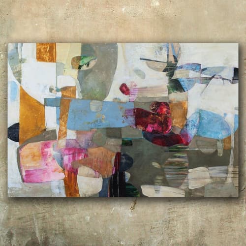 “Urban Botanical #80” Painting | Oil And Acrylic Painting in Paintings by Anna Carll. Item composed of synthetic