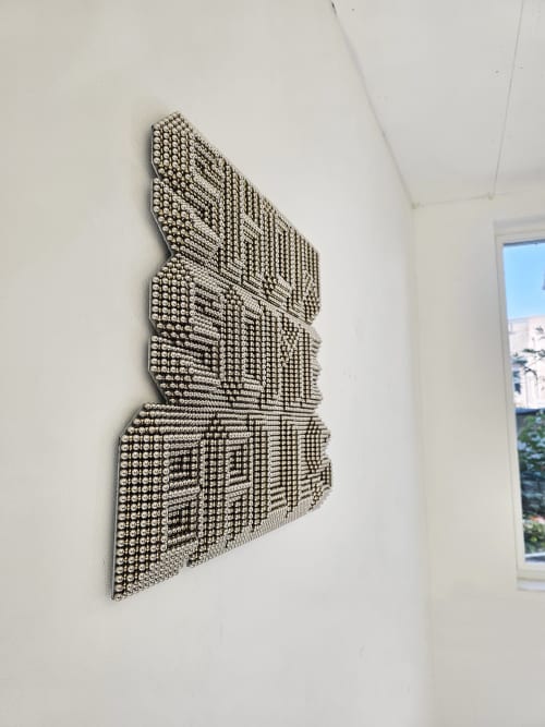 “SHOWSOMEBALLS”  Wall mounted heavy metal sculpture. | Sculptures by JAN PAUL. Item made of steel with synthetic