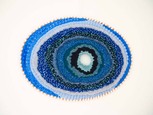 Galaxy 21 | Tapestry in Wall Hangings by Yunan Ma Fiber Art. Item composed of wool and copper