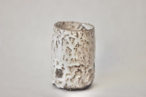 Glazed terra nigra clay cup | Drinkware by ZHENI. Item composed of stoneware