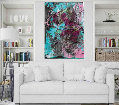 Velvet patterns | Prints by KALEIDO MARBLING ART. Item made of canvas & paper