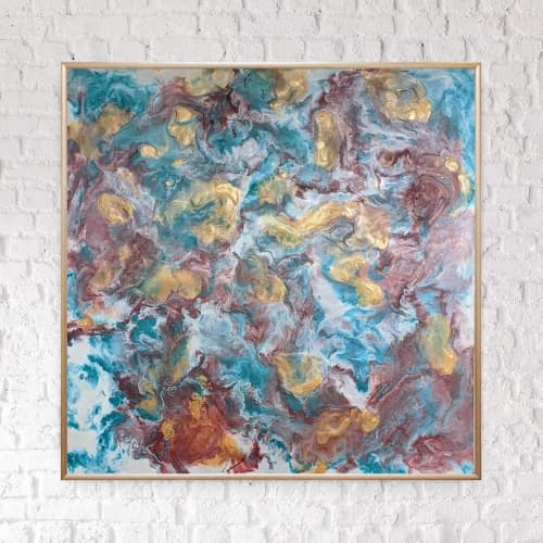 Somewhere in Time | Oil And Acrylic Painting in Paintings by Soulscape Fine Art + Design by Lauren Dickinson. Item composed of canvas and synthetic