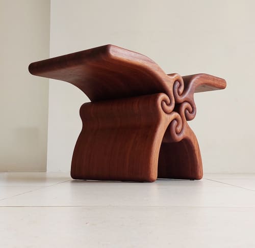 "GRIP" Sculptural, brutalistic, monolithic  Coffee table | Tables by JAN PAUL. Item composed of bamboo