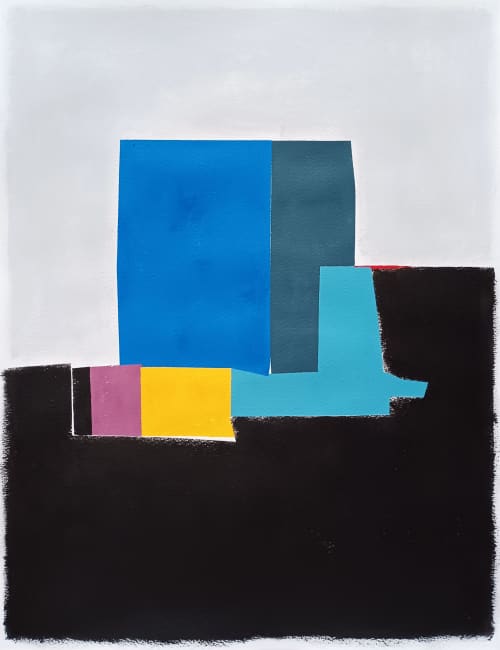 Suggestion C | Oil And Acrylic Painting in Paintings by Luis Medina. Item made of paper compatible with minimalism and contemporary style