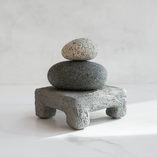 Small Square Shelf Riser in Dove Grey Concrete | Decorative Tray in Decorative Objects by Carolyn Powers Designs. Item made of concrete works with minimalism & contemporary style