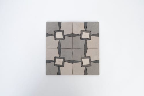 Raven Black & Ivory White Mosaic Tile | Tiles by Mosaics & Company LLC (mosaics.co). Item composed of stone compatible with boho and mid century modern style