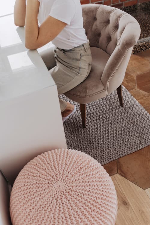 Pouf | Pillows by Chasha Home. Item made of cotton