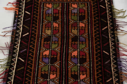 Antique Balisht Tribal Textile with Polychromatic Geometric | Area Rug in Rugs by Rug and Kilim