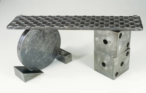 Rollin'Dice + Checkerboard | Coffee Table in Tables by Michelle Greene. Item composed of steel compatible with contemporary and modern style