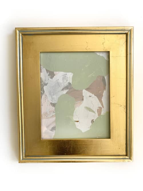 "Jade Token" Framed Painting | Oil And Acrylic Painting in Paintings by Jessalin Beutler. Item made of wood & canvas compatible with contemporary and transitional style