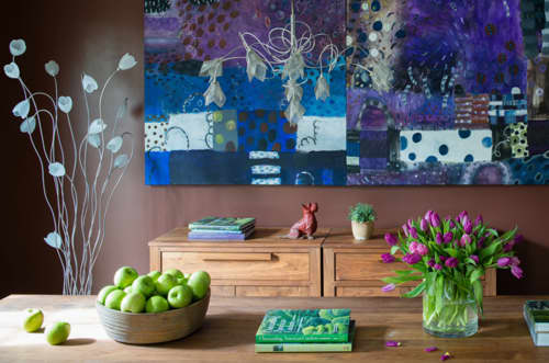Winter Series #4 | Oil And Acrylic Painting in Paintings by Tati Kaupp. Item made of canvas with synthetic