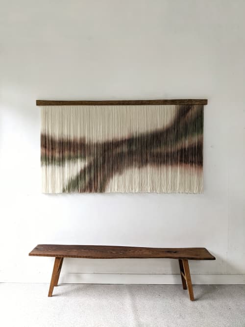 Lone Trail | Tapestry in Wall Hangings by Kat | Home Studio. Item made of wood with wool works with contemporary & country & farmhouse style