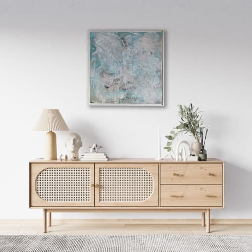 'Relentless' Original Painting | Mixed Media by Jessalin Beutler. Item made of canvas works with contemporary & coastal style