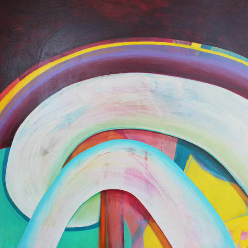 Useful Fiction | Oil And Acrylic Painting in Paintings by Kim Powell Art. Item composed of canvas and synthetic in contemporary or eclectic & maximalism style