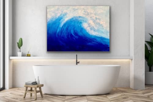 Ride the Wave Canvas Print | Prints by MELISSA RENEE fieryfordeepblue  Art & Design. Item composed of canvas in coastal style