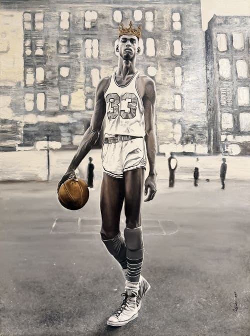 The Young Baller - Legendary Royalty | Drawing in Paintings by Bringing Life To Art LLC (B.A.T.L. LLC). Item made of canvas with metal works with contemporary & urban style