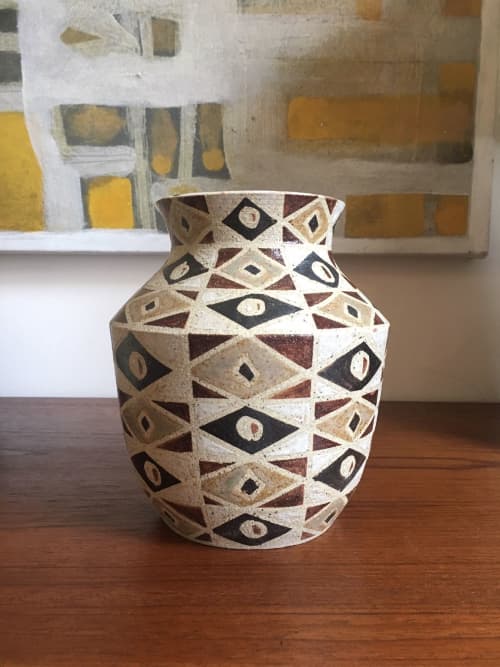 Patterned Vase | Vases & Vessels by Donna de Soto. Item made of stoneware