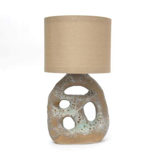 Amphora Lamp - Turquoise | Table Lamp in Lamps by niho Ceramics. Item made of stoneware works with modern style