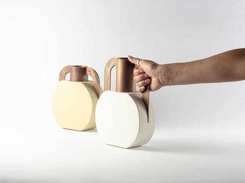 Ampolle | Vase in Vases & Vessels by gumdesign. Item composed of metal and marble in modern style