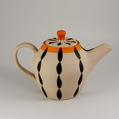 Stoneware 'Foliage' teapot and cups | Serveware by Kyra Mihailovic Ceramics. Item made of stoneware