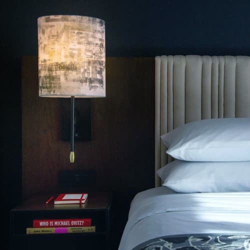 Beauty is in the Process - Lampshades for hotel guest rooms at The Saint Kate | Lighting Design by Bay View Printing Co | Saint Kate - The Arts Hotel in Milwaukee