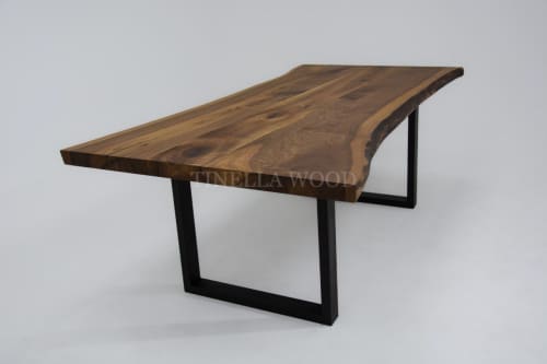 Black Walnut Wood Table - Dining Table - Kitchen Table | Tables by Tinella Wood. Item composed of wood in contemporary or country & farmhouse style