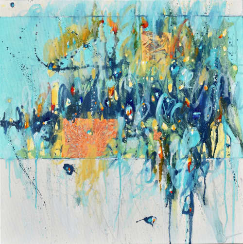 Blue Moon | Oil And Acrylic Painting in Paintings by Cynthia Ligeros. Item made of canvas