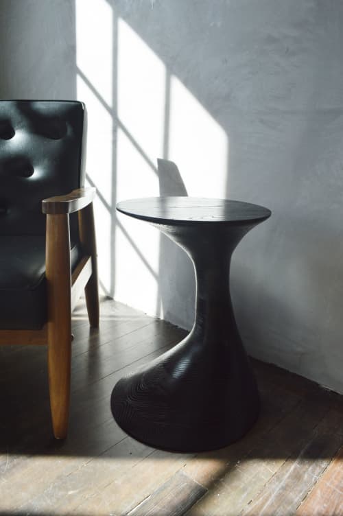 Contemporary Side Table | Tables by SR Woodworking. Item composed of wood in mid century modern or contemporary style