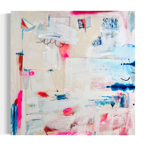 Current | Paintings by Sarah Finucane. Item made of canvas compatible with boho and minimalism style