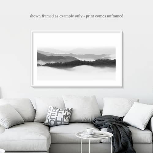 Rolling Fog, Smoky Mountains, Original Photography, Unframed | Photography by Nicholas Bell Photography. Item composed of paper in minimalism or contemporary style