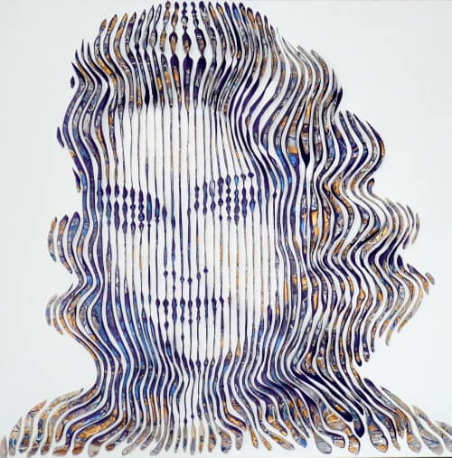 MADONNA COME IN MY UNIVERSE | Oil And Acrylic Painting in Paintings by Virginie SCHROEDER. Item made of canvas with synthetic works with art deco style