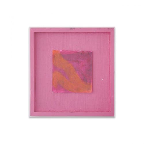 Etnografica Magenta IV | Mixed Media by Kim Fonder. Item composed of fabric and paper
