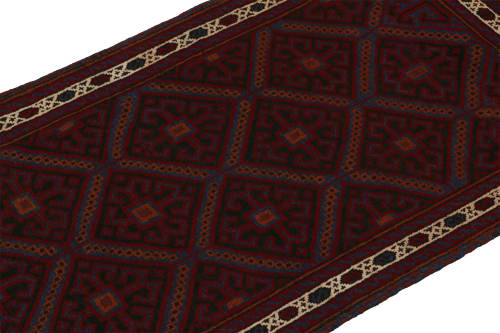Rug & Kilim's Baluch Afghan rug in Red, Black, Blue & Brown | Area Rug in Rugs by Rug and Kilim