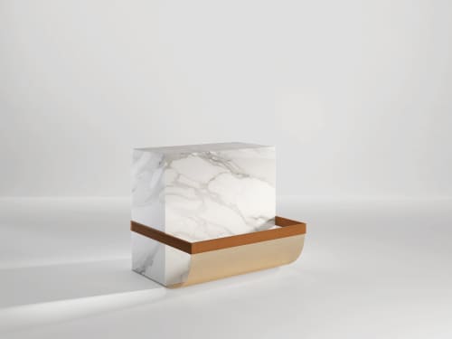 Ambrogio Side Table | Tables by SECOLO. Item composed of metal and stone