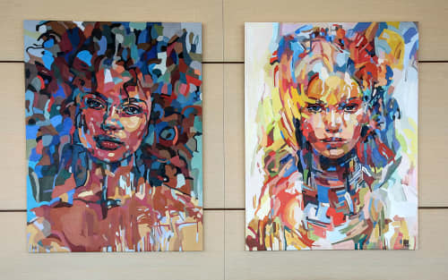 Original Paintings by Noemi Safir | Oil And Acrylic Painting in Paintings by Noemi Safir Artist. Item composed of canvas & synthetic