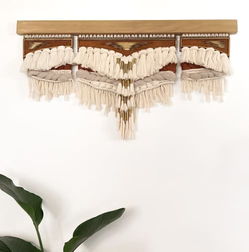 The Mohave | Macrame Wall Hanging in Wall Hangings by Timber and Torch. Item made of wood & brass compatible with boho and southwestern style