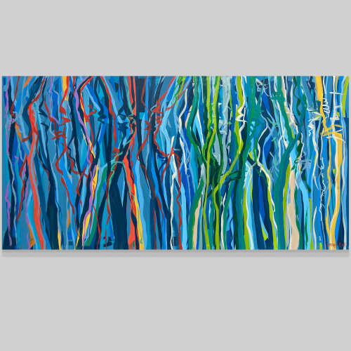 Dancing in the Shadows Three - 152 x 76cm acrylic on canvas | Oil And Acrylic Painting in Paintings by George Hall Art. Item made of canvas