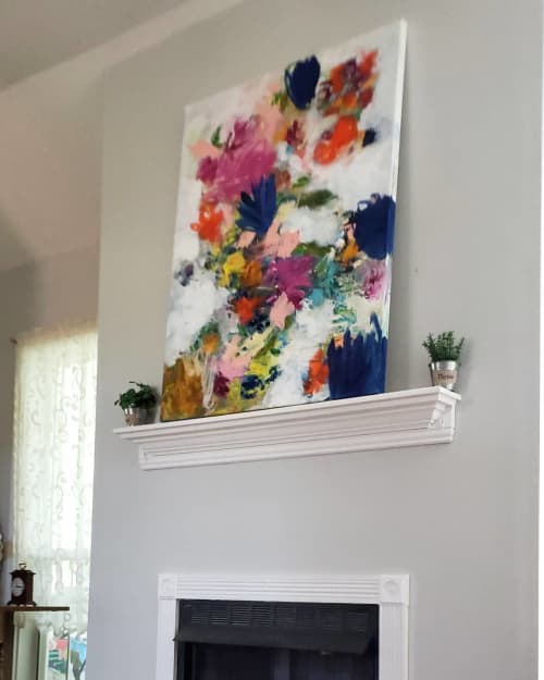 On The Edge Of Something Beautiful | Oil And Acrylic Painting in Paintings by Wendy McWilliams. Item made of synthetic
