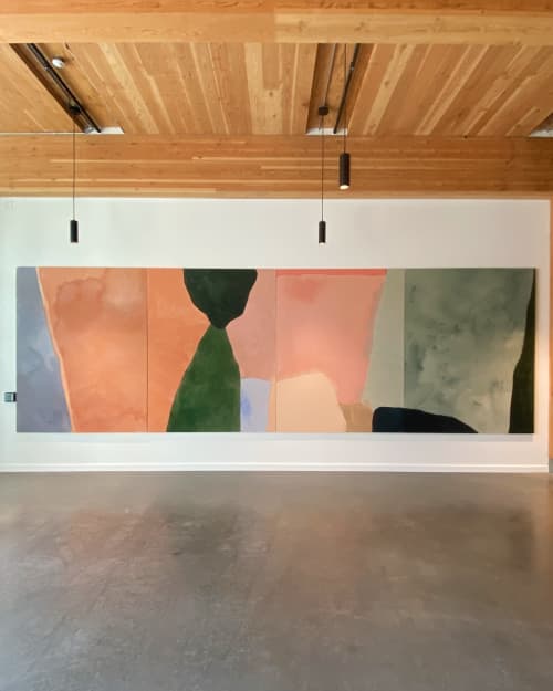 commission for district office 8' x 24' | Oil And Acrylic Painting in Paintings by maja dlugolecki | District Office in Portland. Item composed of canvas & synthetic