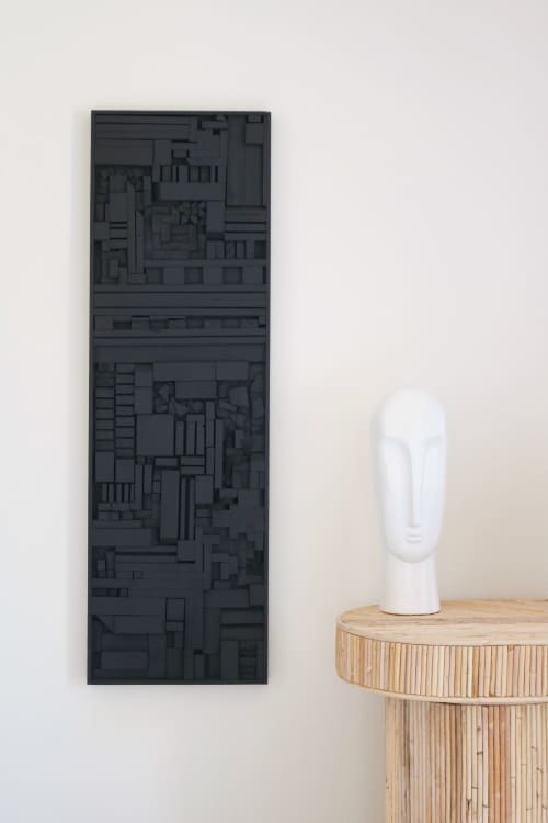 Wood City Art, Wood Wall Art, Geometric Wood Art, Geometric | Wall Sculpture in Wall Hangings by Blank Space Studios. Item made of oak wood works with modern style