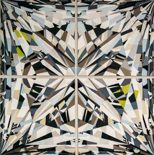 Diamond No 1 | Oil And Acrylic Painting in Paintings by Marina Astakhova. Item composed of canvas and synthetic